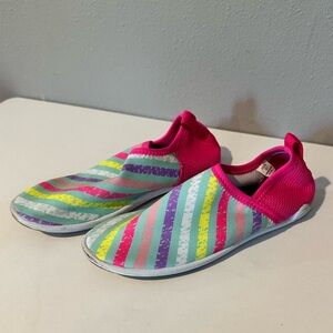 Size 11/12 XL water shoes I multi-color rainbow water sandal shoes